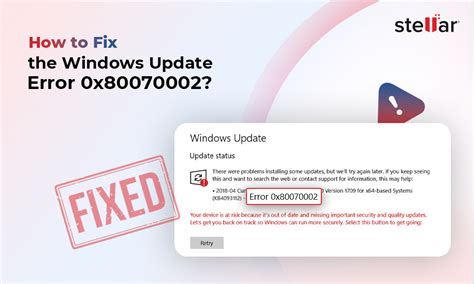 Kb4493464 error 0x80070002.  Jun 9, 2025 · Fix Windows Error Code 0x80070002 (Upd...