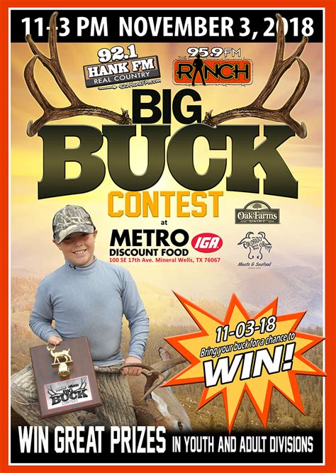 Kc hall big buck contest. The Big Buck Contest for 2020/2021 is over. Congratulations to all our prize winners. You will be contacted next week to make arrangements for... 