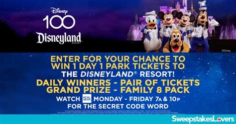 Kcal 9 disneyland contest. 1. How to Enter the Contest: (a) The KCAL9 "TXT TO WIN SWEEPSTAKES," will be conducted live on the air during the broadcast of each of fifty-two (52) select Los Angeles Dodgers games scheduled to ... 