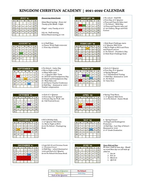 Kcs Calendar 22 23