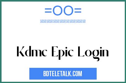 Kdmc epic login. Things To Know About Kdmc epic login. 