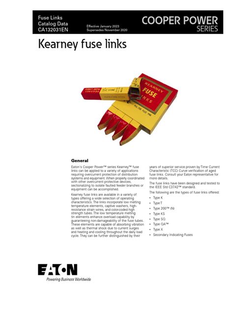 Kearney fuse links catalog