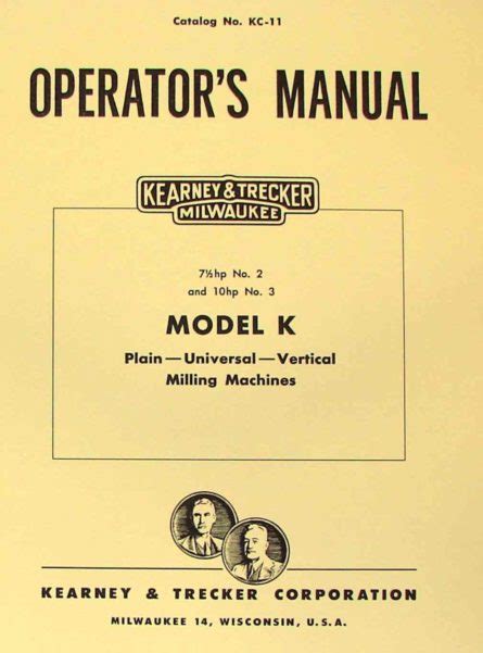 Kearney tracker milwaukee machinws maintenance manual. - Kenwood chef a701a manuale di riparazione.
