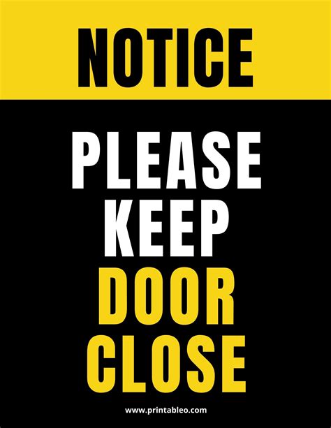 Keep Door Closed Signs McMaster-Carr