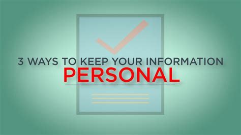 Keep Your Information Private AARP Technology
