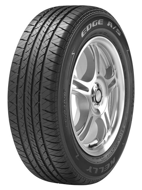 Kelly tires review. The Kelly Edge A/S is a touring all season tire manufactured for passenger vehicles and SUVs. Kelly offers a 55,000 mile treadwear warranty with this model. The tire guarantees superb all weather traction. The tread pattern firmly grips the road surface in dry, wet and winter weather, providing great all weather driving safety. 
