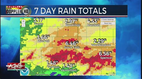 Sep 25, 2023 · As a result, a few more scattered showers will be possible in eastern KELOLAND both today and tomorrow. The rain totals from Thursday through Sunday morning were heaviest in the areas shaded in ... . 