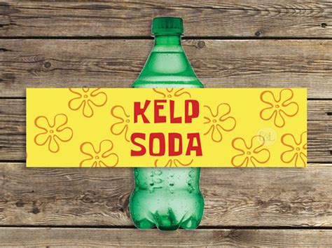 Kelp soda labels printable. Spongebob Party Soda. (1 - 46 of 46 results) Sort by: Relevancy. Spongebob Kelp soda and Dr Kelp Soda. Two Labels for 2L sodas Instant Download. (28) $6.00. Digital Download. 