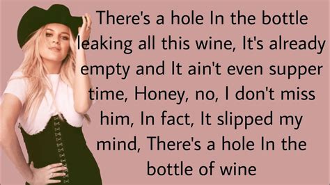 Kelsea Ballerini - Hole In The Bottle Lyrics - Lyrics Mania