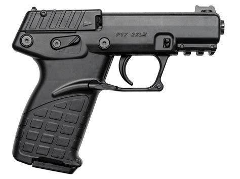 The Kel-Tec P17 is a double-action, compact handgun that is ideal for concealed carry applications, with a 3.93-inch barrel length and a 6.7-inch total length. When fully loaded, the P17 weighs under 14 oz. Despite its compact construction and light weight, the firearm has a carrying capacity of 16+1, and three 16-round magazines are included ...