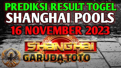 Keluaran shanghai pools hari ini. Www dauntogel.