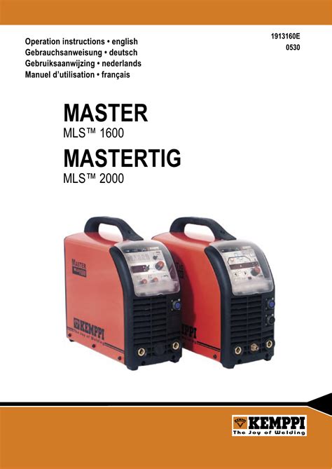 Kemppi mastertig mls 2000 service manual. - Download manuale di riparazione officina hyosung rapia 450 te450.