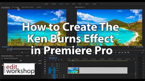 To create it manually, here are the steps to getting a Ken Burns effect in Adobe Premiere Pro: Add a still image clip to your timeline. Make sure the playhead is at the beginning of the...
