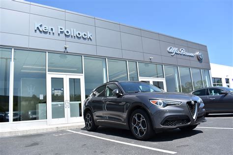 Ken Pollock Alfa Romeo Incentives. 0 Offers Available Back to Incentives. Current 2023 Alfa Romeo Stelvio SUV Special Offer Carousel. The standard features of the Alfa Romeo Stelvio Sprint include 2.0L I-4 280hp MultiAir2 intercooled turbo engine, 8-speed automatic transmission with overdrive, 4-wheel anti-lock brakes (ABS), integrated .... 