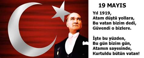 Kenar Bölmesi; 19 Mayıs şiirleri 4 kıtalık en güzel olanları da 2 kıtalık olanları da eklenmiştir.