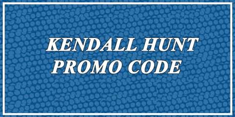 Kendall hunt discount codes. To ensure everyone a hassle-free shopping experience at Kendall hunt online store, PromoPro is ready to offer everyone Kendall Hunt Coupon Code Reddit plus valid Kendall hunt Promo Code in December. Here, you will find the highest discount that Kendall hunt prepares for you which will definitely help you save up to 50% off your online purchase! 