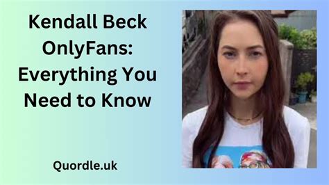 Kendallthebeck onlyfans