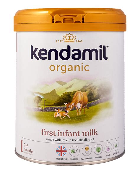 Kendamil organic formula. Kendamil Organic First Infant Milk stage 1 is suitable for babies from birth to 6 months. Stage 1 is a scientifically developed formula using organic full cream from local British farms. The infant milk stage 1 is a nutritionally complete, veggie-friendly formula that can be used to exclusively bottle feed or supplement with breastmilk. … 