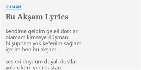 Kendime Geldim Geleli Dostlar . 