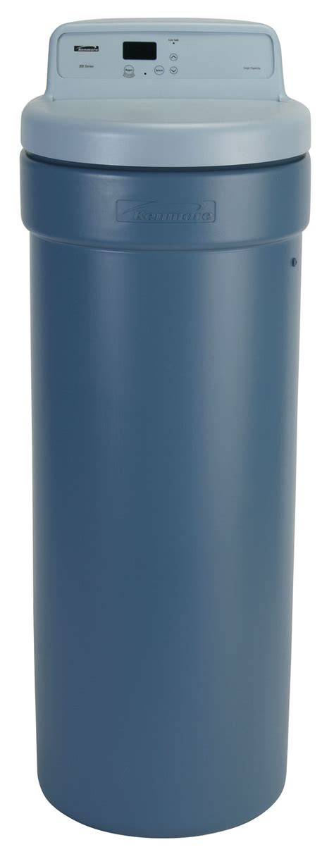 The Kenmore 300 Series Water Softener is a salt-based ion-exchange water softener. It has a 24,000 grain capacity and, according to their website, is built for families up to 4 people and hardness up to 35 grains per gallon. It’s built using their Intellisoft2 technology that apparently uses 20% less salt and 32% less water.. 