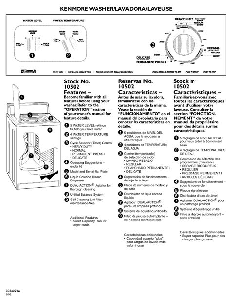 Kenmore 600 series washer owner manual. - Pressure washer landa 4 2000 owners manual.