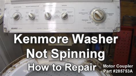 Kenmore 80 series washer won't spin. This video demonstrates the proper and safe way to disassemble a wash. Learn more from the experts at Repair Clinic. www.anrdoezrs.net. You will need to by-pass the lid switch when you put it in spin with the cabinet off. Read here: Bypass Direct drive washer lid switch from consol plug. 