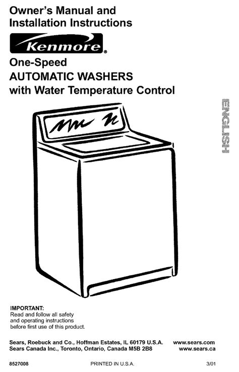 Kenmore 800 series washing machine manual. - The leaders pocket guide by john baldoni.