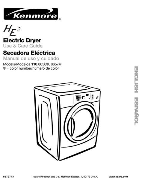 Kenmore elite dryer manual pdf.  Use and Care Guide.  Electric. pdf - Free do...