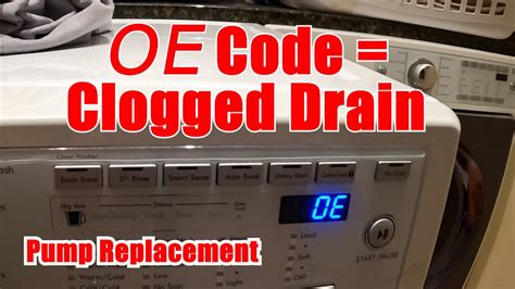Quick video tutorial teaching you how to diagnose and fix error code OE on LG front loading washing machine. Usually with this code the washer won't drain. M...