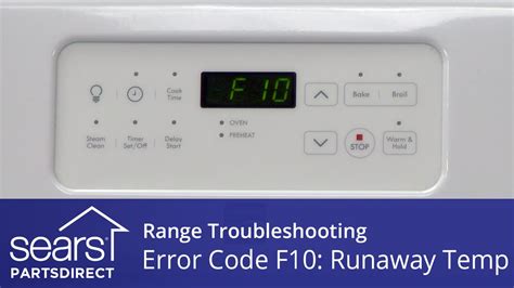 The F10 error code you see on your Kenmore oven means that the appliance is experiencing runaway temperatures. In simpler terms,that means the oven is overheating far beyond the temperatures that you have set for it. This error can happen at any time the oven is plugged into its power source. … See more. 