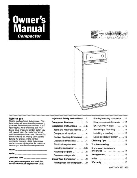Kenmore trash compactor model 665 manual. - Estructura y cambio en venezuela republicana.