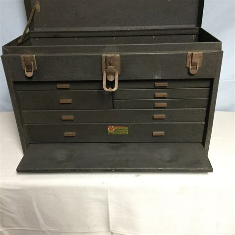 Vtg Craftsman usa 10 drawer 26 top metal tool box chest storage case  #65419