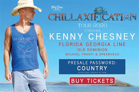 Tickets for Kenny Chesney go on sale to the general public on Friday, November 17th at 10am local time. An American Express presale begins on Friday, November 10th at 10am local time. The...
