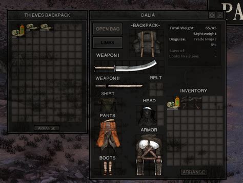Kenshi backpack location.  For most of your characters, the Thieves Bac...