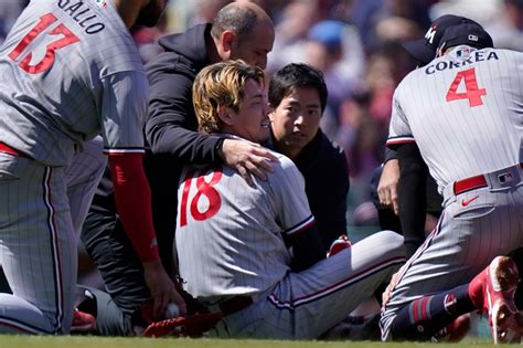 Kenta Maeda leaves with injury, avoids broken bone in blowout Twins loss