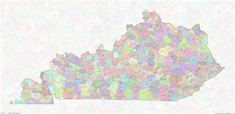 Kentucky ZIP Code Map medium image shown on Google Maps