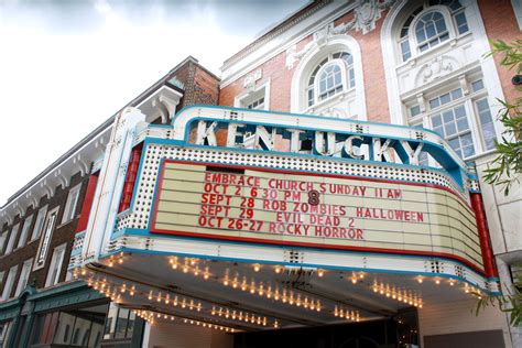 Kentucky theater lexington ky. If you would like to purchase children's tickets, please give us a call or send us an email and we will try to work out details with our venues. (859) 536-4367. AdventureTheatreKY@gmail.com. Adventure Theatre Musical 2024. Watch on. 