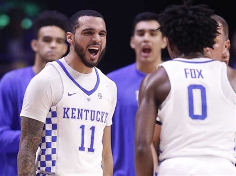 Money-Line: Kansas -220 Kentucky+180. Total: 146.5. Implied Probability: 68.8%. Odds Subject to Change. Kansas enters the neutral court matchup with Kentucky as the favorite, given a -5-point spread. The spread may have to do with the fact that Kentucky was just beaten at home to A-10 opponent Richmond.. 