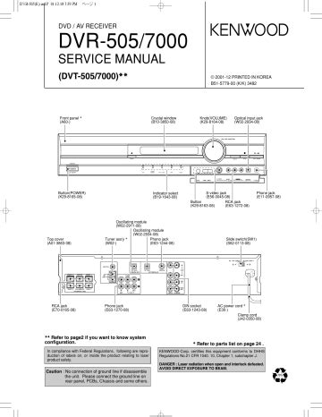 Kenwood dvr 7000 dvd av receiver repair manual. - 2003 yamaha 800 xlt waverunner service manual.