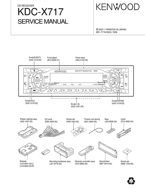 Kenwood kdc x717 cd receiver repair manual. - How to park a manual car on a hill.