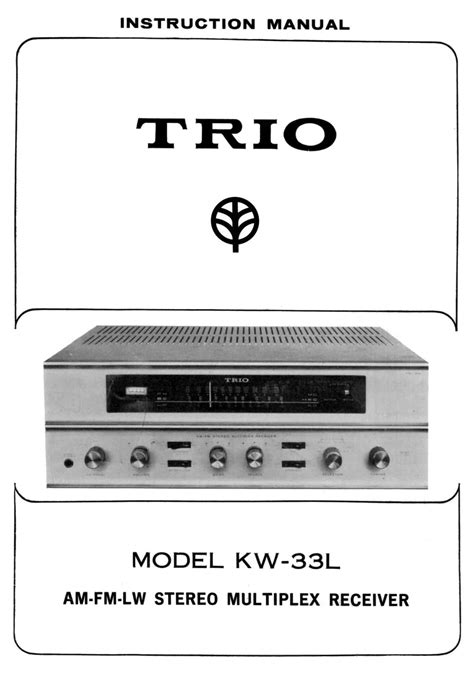 Kenwood service manual owners manual brochure trio. - 2003 kx 125 top end manual.