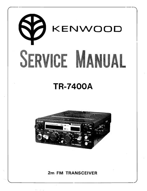 Kenwood tr 7400a manuale del proprietario. - Manual de visual foxpro 9 0.
