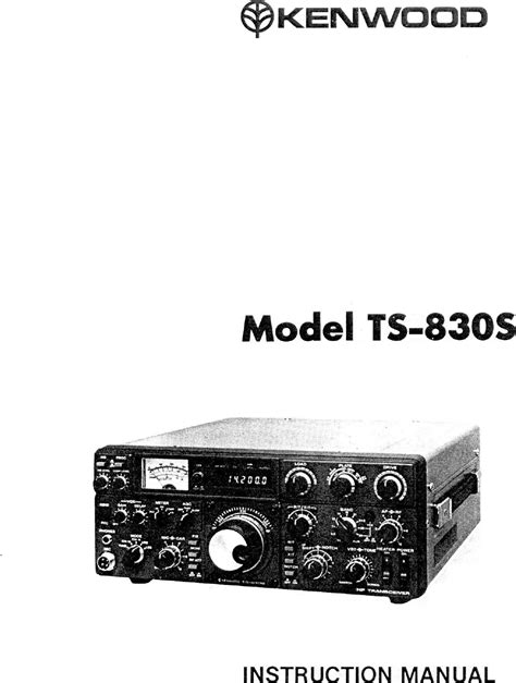 Kenwood trio ts 830s transceiver repair manual. - Briggs and stratton repair manual 287707.