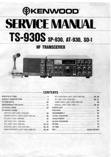 Kenwood ts 930s transceiver repair manual. - Manuale trattore rasaerba john deere lt155.