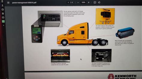Jul 28, 2014 · The factory-installed Kenworth Idle Management System stores power from the Kenworth T680's engine in four dedicated PACCAR batteries to provide air conditioning directly through the Kenworth T680's ducting system during the driver's rest period. An optional fuel-fired heater provides full engine-off heating capability. 