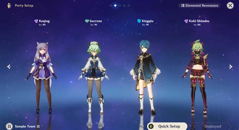 Keqing team. This team lacks direct defensive utility, but it is feasible to clear content without taking much damage thanks to the team’s high range, frequent Burst use, and decent mobility.If the enemies deal smaller instances of damage and you need healing to survive, Sucrose can hold Prototype Amber. Alternative to Sucrose 