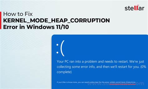 Kernel mode heap corruption not restarting.  A corrupt kernel heap often...