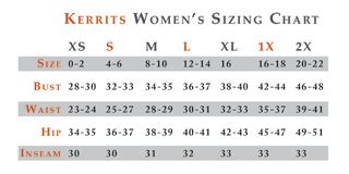 Kerrits Breeches Size Chart