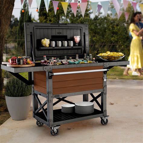 Keter cooler. Keter Bevy Bar Cooler. Updated on 5/7/2022. Costco offers $20 off on this item, dropping the price to $79.99; price is valid from 5/7/2022- 5/15/2022. Combining style and functionality, the Bevy Bar is the ultimate beverage & snack station for cherishing those special moments. Whether you are hosting a summer party, a family celebration, or ... 