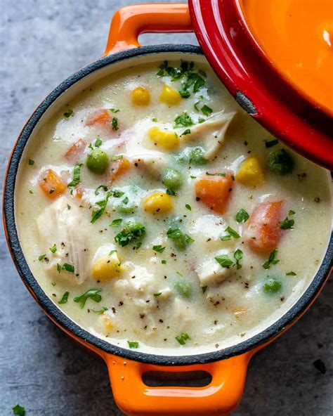 Keto Chicken Pot Pie Soup • Low Carb with Jennifer